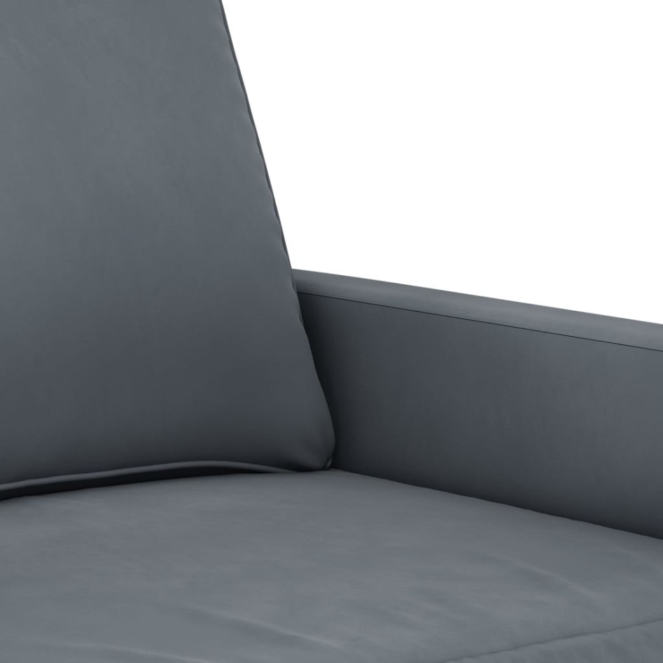 Juego de sofás con cojines 2 piezas terciopelo gris