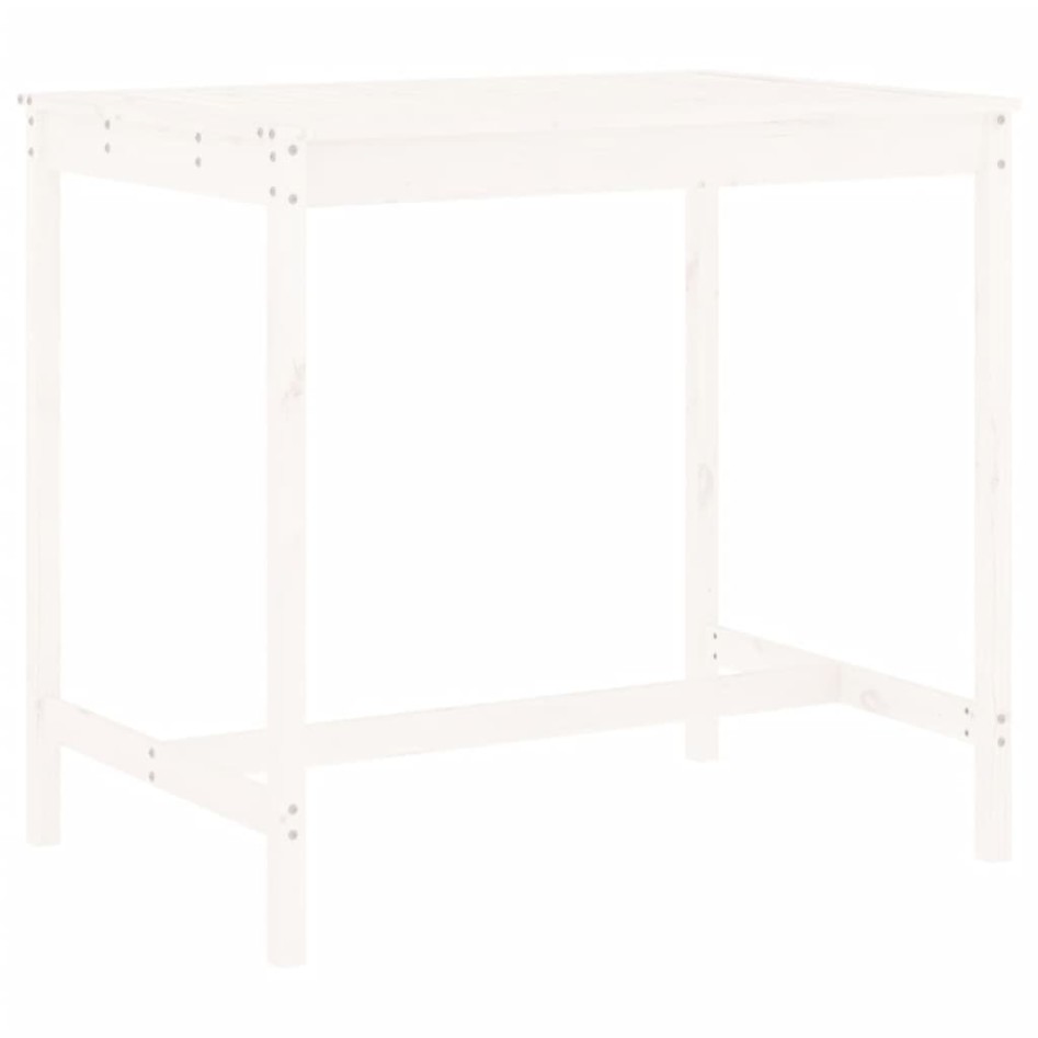 Set de mesa y taburetes altos jardín 5 pzas madera pino