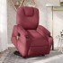 Sillón de masaje elevable eléctrico tela rojo