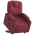 Sillón de masaje elevable eléctrico tela rojo