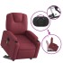 Sillón de masaje elevable eléctrico tela rojo