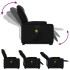 Sillón de masaje elevable eléctrico cuero sintético