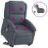 Sillón de masaje reclinable elevable terciopelo gris