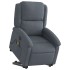 Sillón de masaje reclinable elevable terciopelo gris