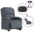 Sillón de masaje reclinable elevable terciopelo gris