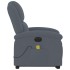 Sillón de masaje reclinable elevable terciopelo gris