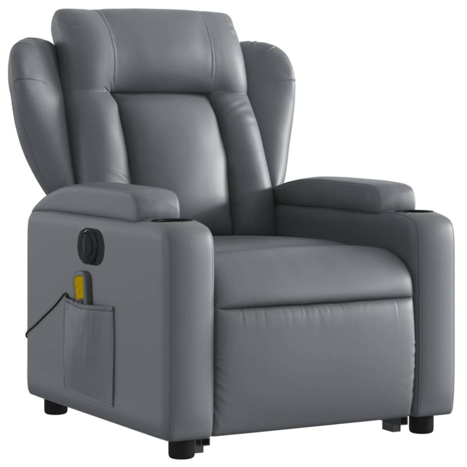 Sillón de masaje elevable eléctrico cuero sintético