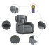 Sillón de masaje elevable eléctrico cuero sintético