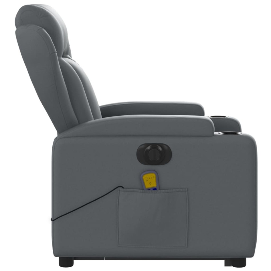 Sillón de masaje elevable eléctrico cuero sintético