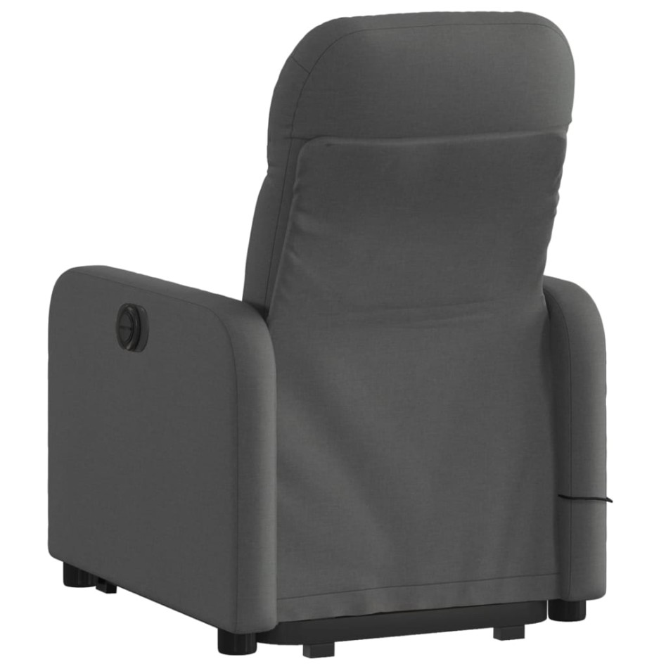 Sillón de masaje eléctrico reclinable elevable tela gris