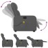 Sillón de masaje eléctrico reclinable elevable tela gris