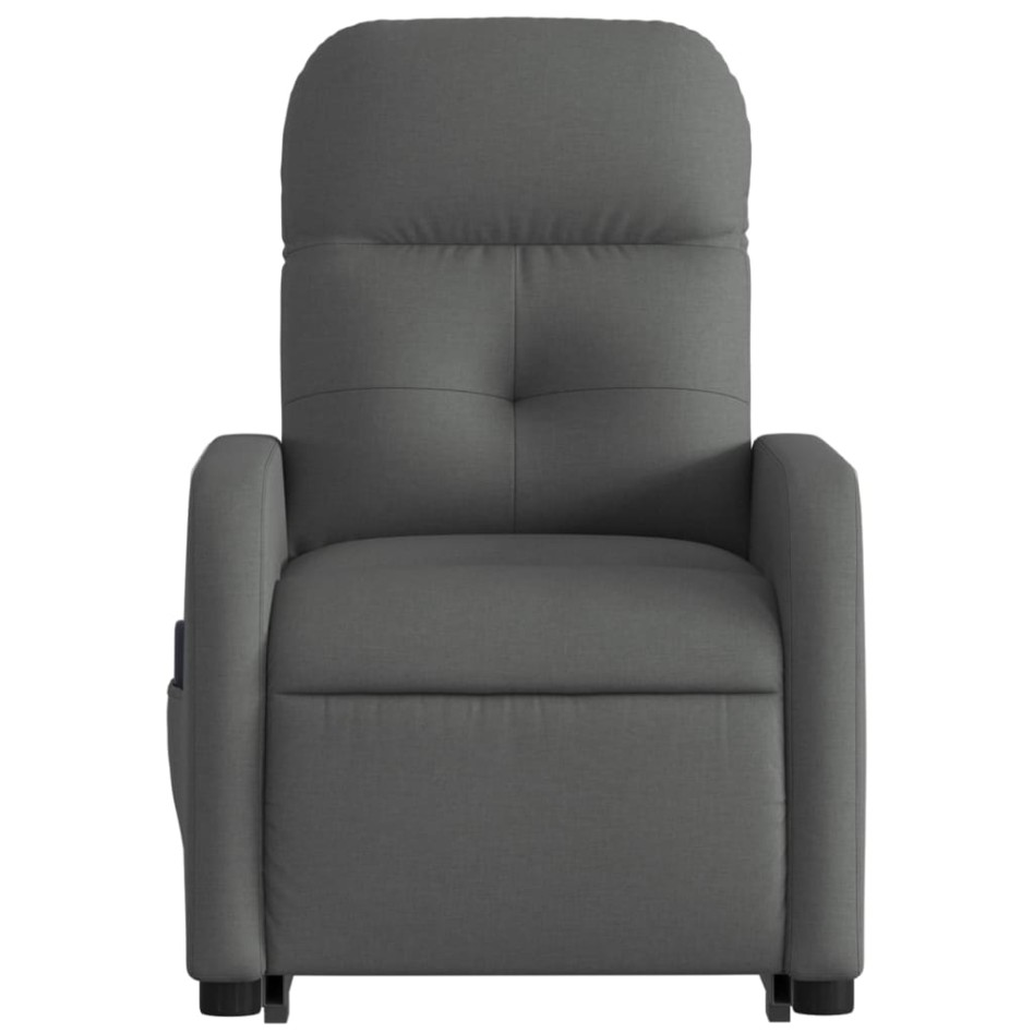 Sillón de masaje eléctrico reclinable elevable tela gris