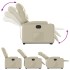 Sillón reclinable elevable eléctrico de cuero sintético