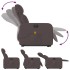Sillón masaje eléctrico reclinable elevable tela marrón