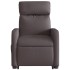 Sillón masaje eléctrico reclinable elevable tela marrón