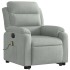 Sillón de masaje reclinable elevable terciopelo gris