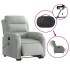 Sillón de masaje reclinable elevable terciopelo gris