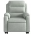 Sillón de masaje reclinable elevable terciopelo gris