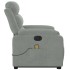 Sillón de masaje reclinable elevable terciopelo gris