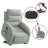 Sillón de masaje reclinable elevable terciopelo gris