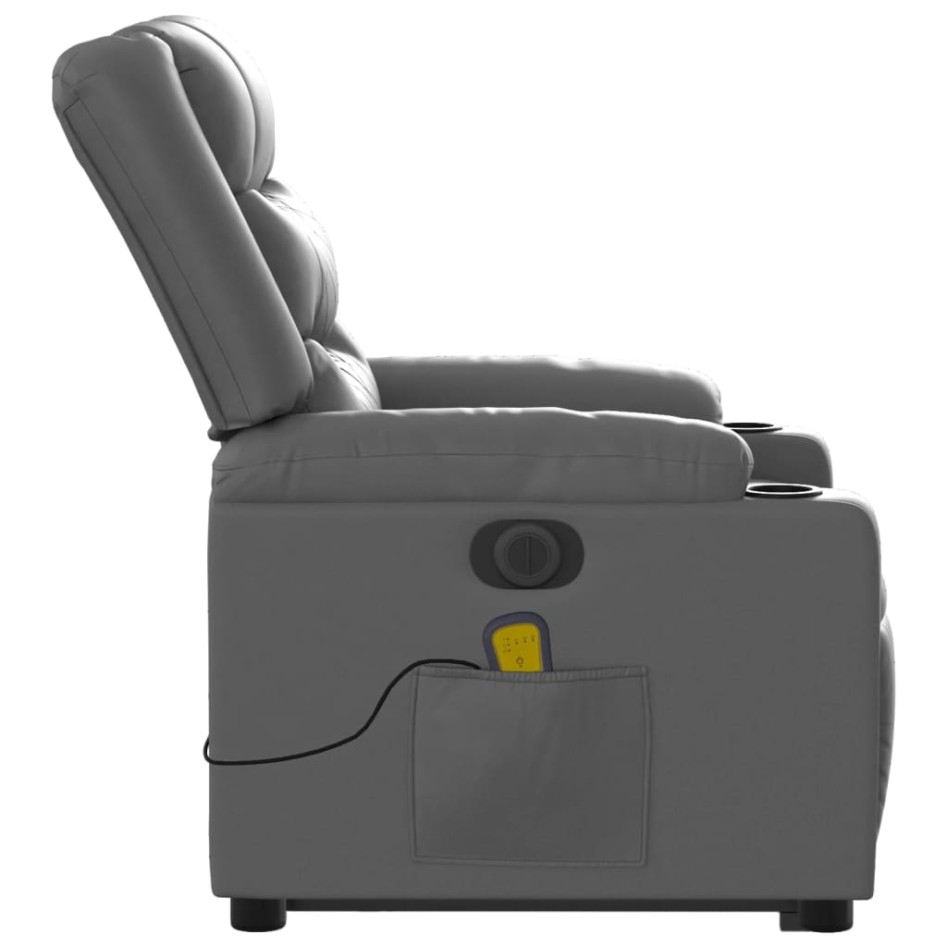 Sillón de masaje elevable eléctrico cuero sintético