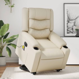 Sillón de masaje elevable eléctrico cuero sintético