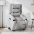 Sillón eléctrico reclinable elevable de tela gris