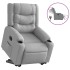 Sillón eléctrico reclinable elevable de tela gris
