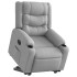 Sillón eléctrico reclinable elevable de tela gris