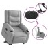 Sillón eléctrico reclinable elevable de tela gris