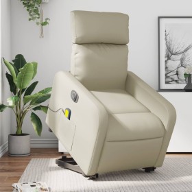 Sillón de masaje elevable eléctrico cuero sintético