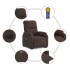 Sillón masaje eléctrico reclinable elevable tela