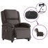 Sillón de masaje eléctrico cuero auténtico marrón