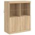 Aparador con luces LED roble Sonoma 283x37x100