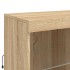 Aparador con luces LED roble Sonoma 283x37x100