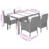 Set de muebles jardín 5 pzas con cojines ratán sintético