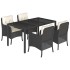 Set de muebles jardín 5 pzas con cojines ratán sintético