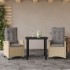 Set comedor de jardín 3 pzas con cojines ratán sintético