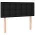 Cama box spring con colchón y luces LED tela negro 120x190