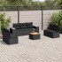 Set de sofás de jardín 8 piezas y cojines ratán sintético