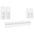 Mueble de pared de TV con luces LED 7 piezas