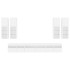 Mueble de pared de TV con luces LED 7 piezas