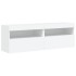Mueble de pared de TV con luces LED 7 piezas