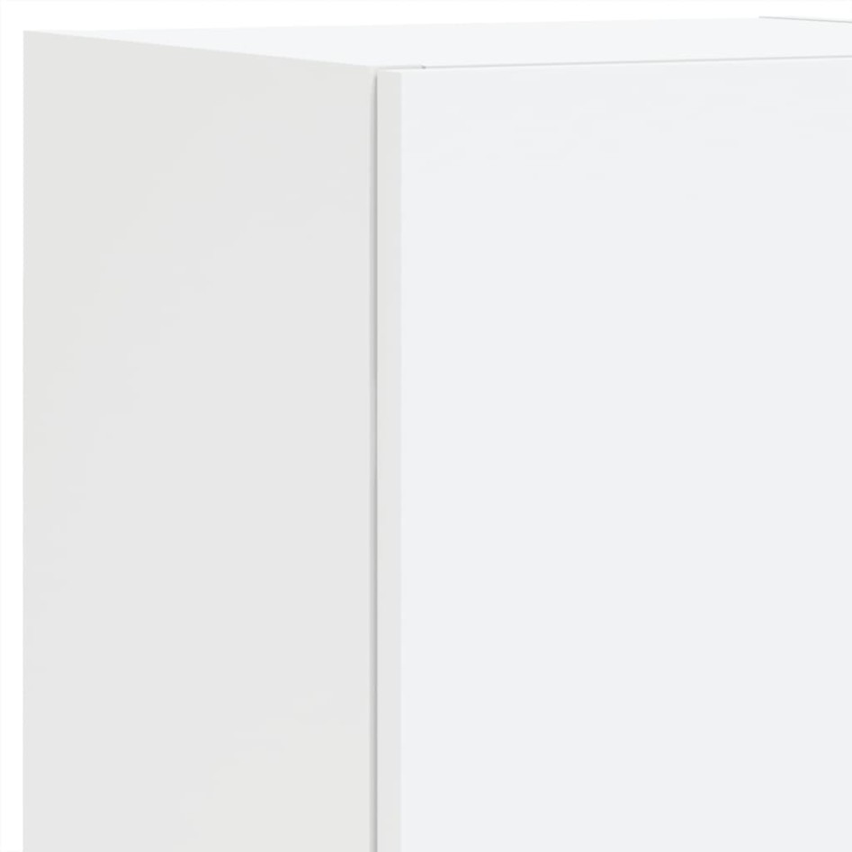 Mueble de pared de TV con luces LED 7 piezas