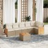 Set sofás de jardín 7 piezas y cojines ratán sintético