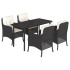 Set de muebles jardín 5 pzas con cojines ratán sintético