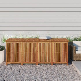 Caja de almacenaje de jardín madera maciza acacia 200x80x75