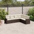 Set sofás de jardín 6 piezas y cojines ratán sintético