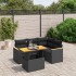 Set de muebles de jardín 5 pzas y cojines ratán sintético