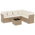 Set sofás de jardín 7 piezas y cojines ratán sintético